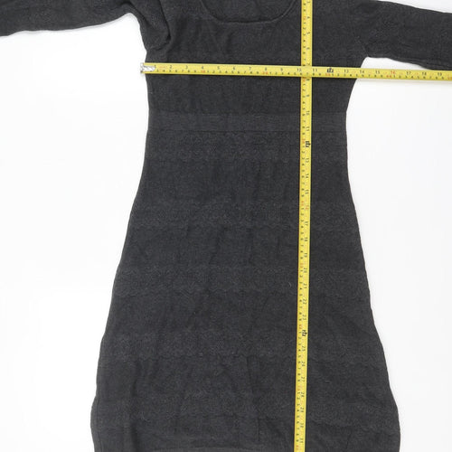 FatFace Womens Black Cotton Jumper Dress Size 8