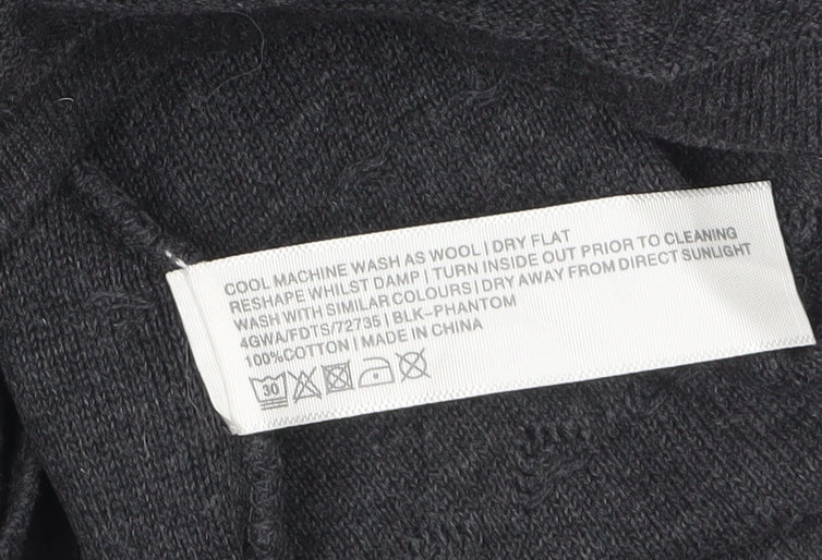 FatFace Womens Black Cotton Jumper Dress Size 8