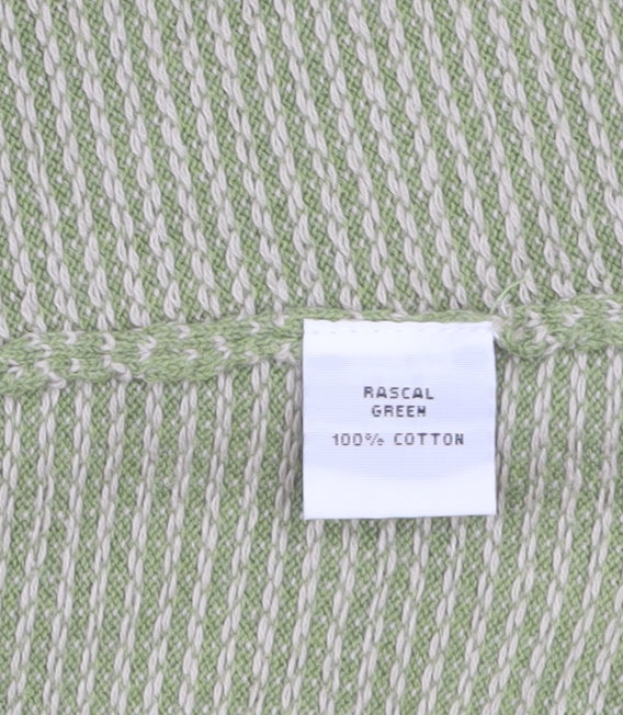Ness Women's Green Cotton Knit Cardigan M Long Sleeve Collared