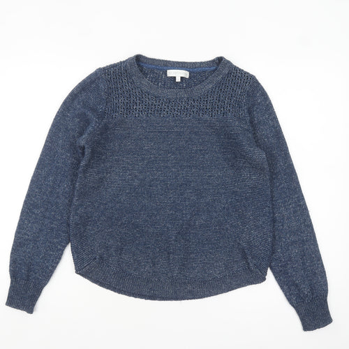 RJR John Rocha Women's Blue Cotton Knit Jumper Size 14