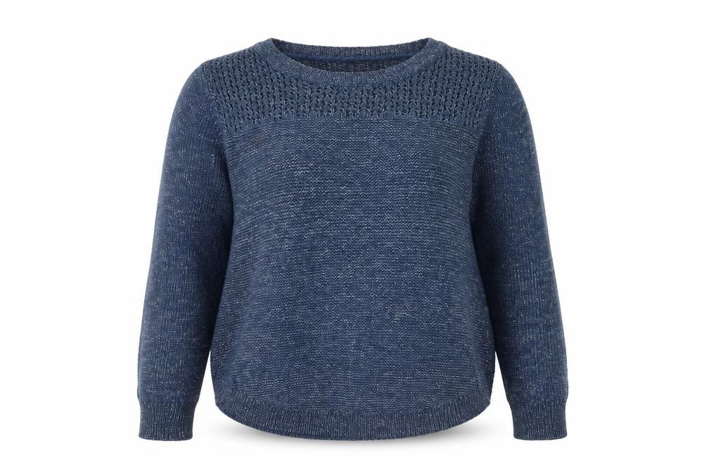 RJR John Rocha Women's Blue Cotton Knit Jumper Size 14