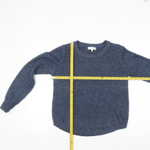 RJR John Rocha Women's Blue Cotton Knit Jumper Size 14