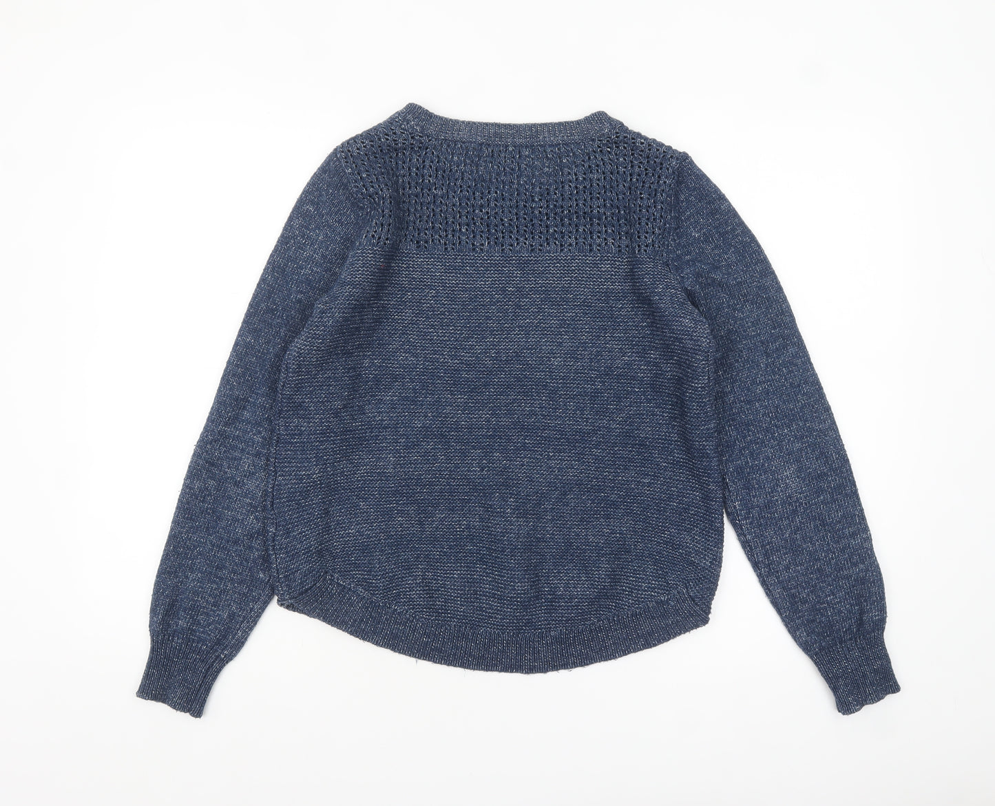 RJR John Rocha Women's Blue Cotton Knit Jumper Size 14