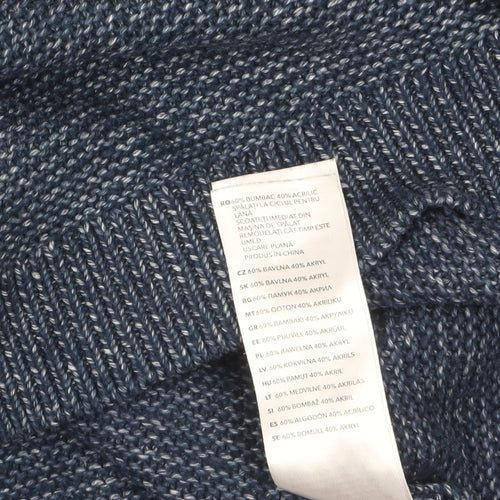 RJR John Rocha Women's Blue Cotton Knit Jumper Size 14