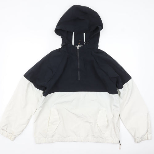 Crew Clothing Company Women’s Black & White Hooded Anorak Jacket Size 12
