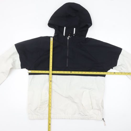 Crew Clothing Company Women’s Black & White Hooded Anorak Jacket Size 12