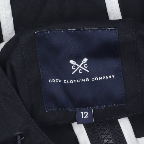 Crew Clothing Company Women’s Black & White Hooded Anorak Jacket Size 12