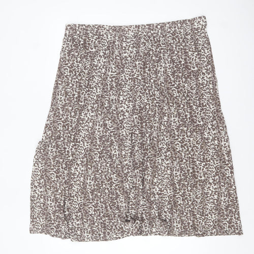 Cotswold Collections Women’s Brown Animal Print A-Line Skirt 3XL