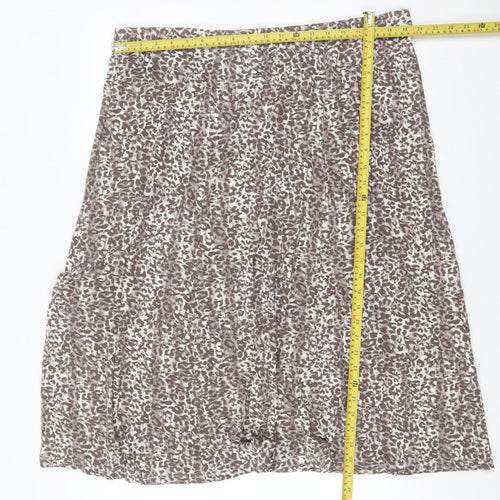 Cotswold Collections Women’s Brown Animal Print A-Line Skirt 3XL