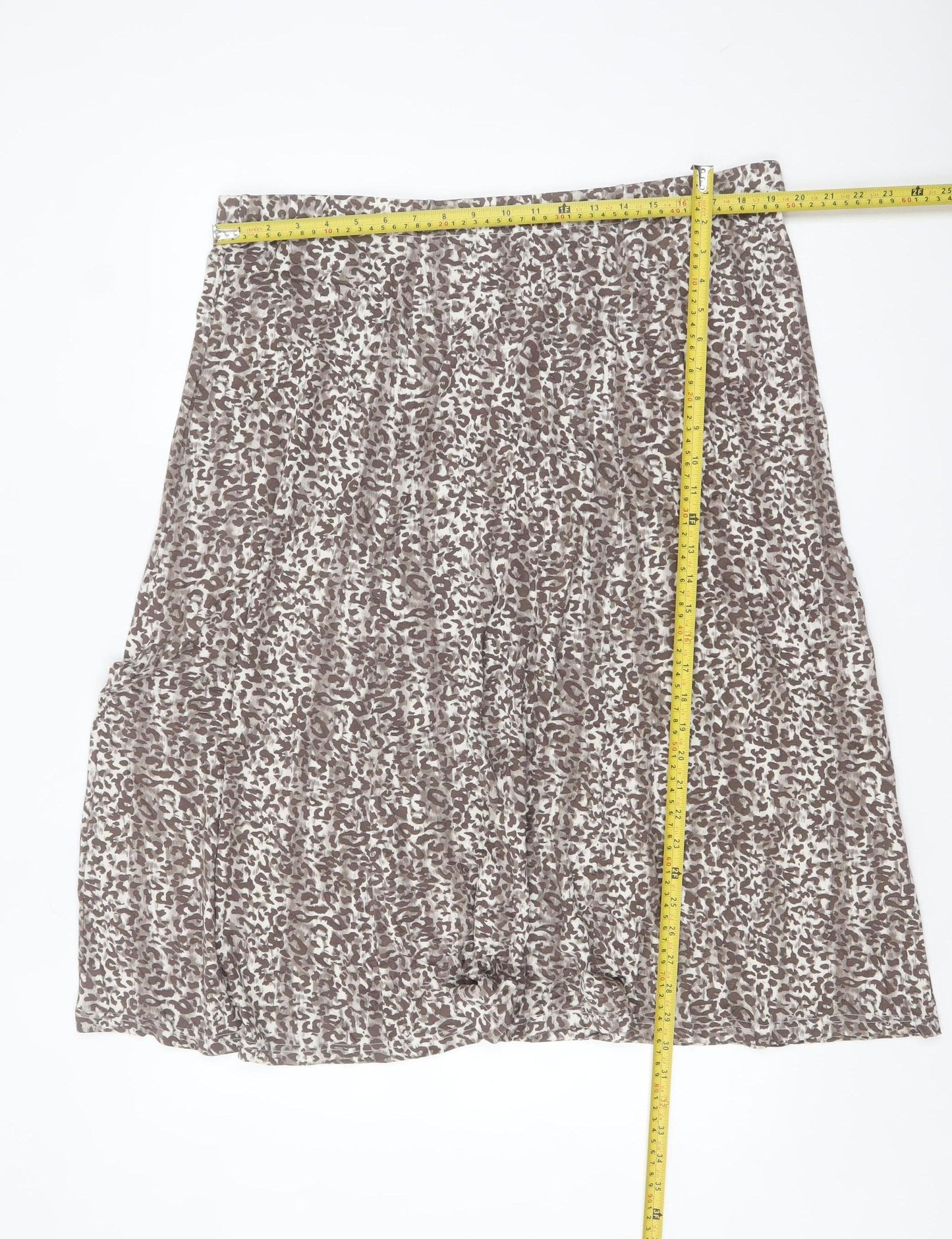 Cotswold Collections Women’s Brown Animal Print A-Line Skirt 3XL