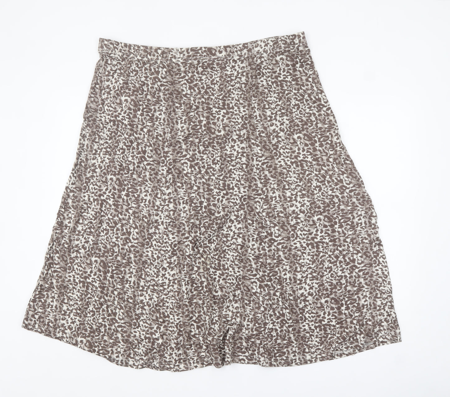 Cotswold Collections Women’s Brown Animal Print A-Line Skirt 3XL