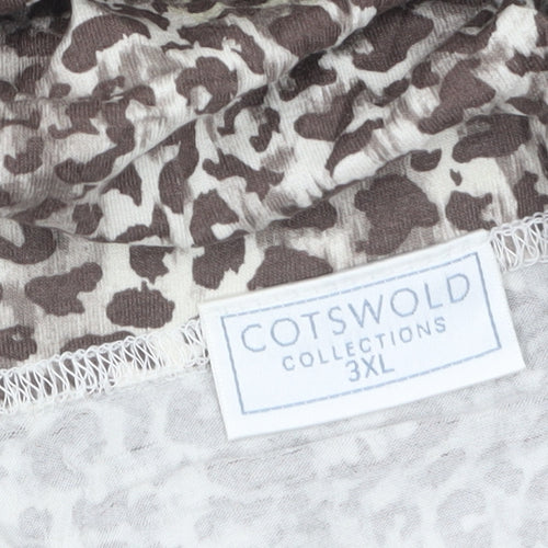Cotswold Collections Women’s Brown Animal Print A-Line Skirt 3XL