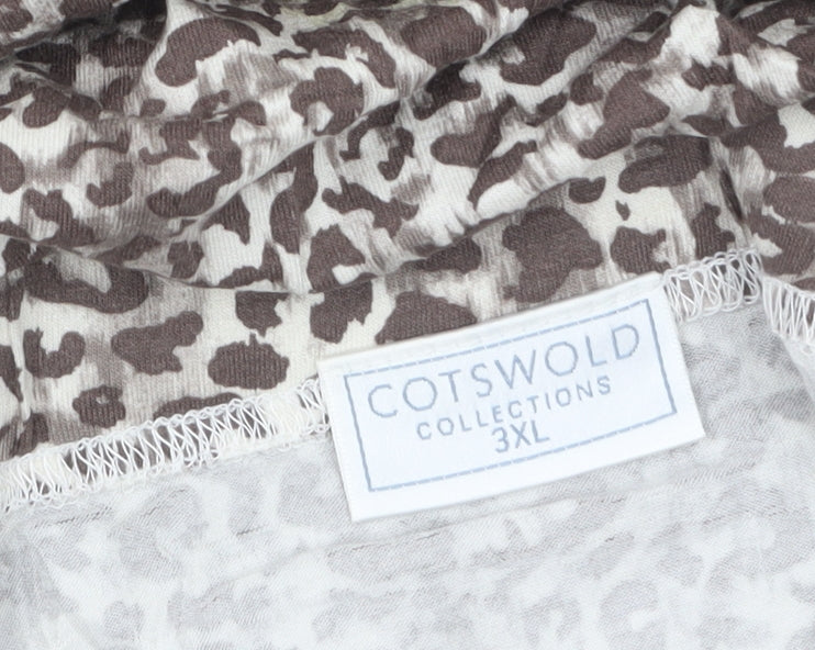 Cotswold Collections Women’s Brown Animal Print A-Line Skirt 3XL