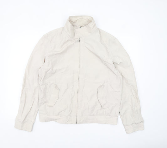 Jasper Conran Men's Beige Polyester Lightweight Zip Jacket M
