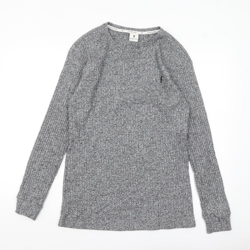 Father Sons Men’s Grey Slim Fit Long Sleeve Knit Top L