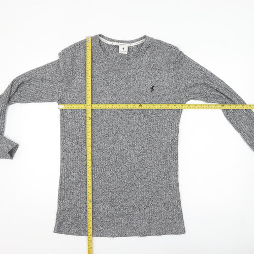 Father Sons Men’s Grey Slim Fit Long Sleeve Knit Top L