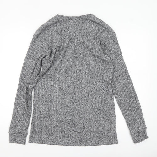 Father Sons Men’s Grey Slim Fit Long Sleeve Knit Top L