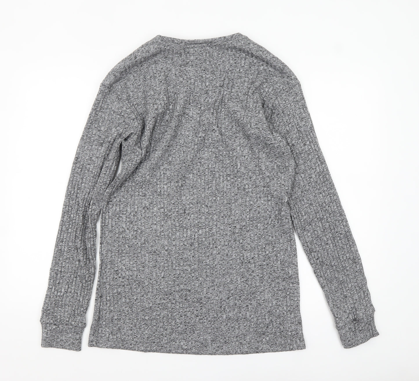 Father Sons Men’s Grey Slim Fit Long Sleeve Knit Top L