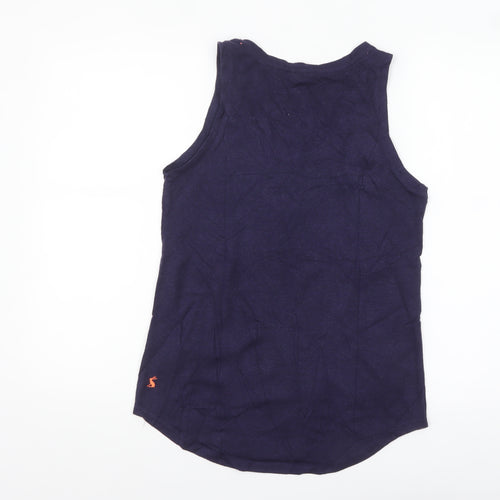 Joules Women's Blue Size 10 Basic Tank Top Sleeveless Jersey