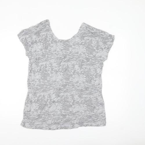 Marks and Spencer Women’s Grey Scoop Neck Studded T-Shirt Size 16