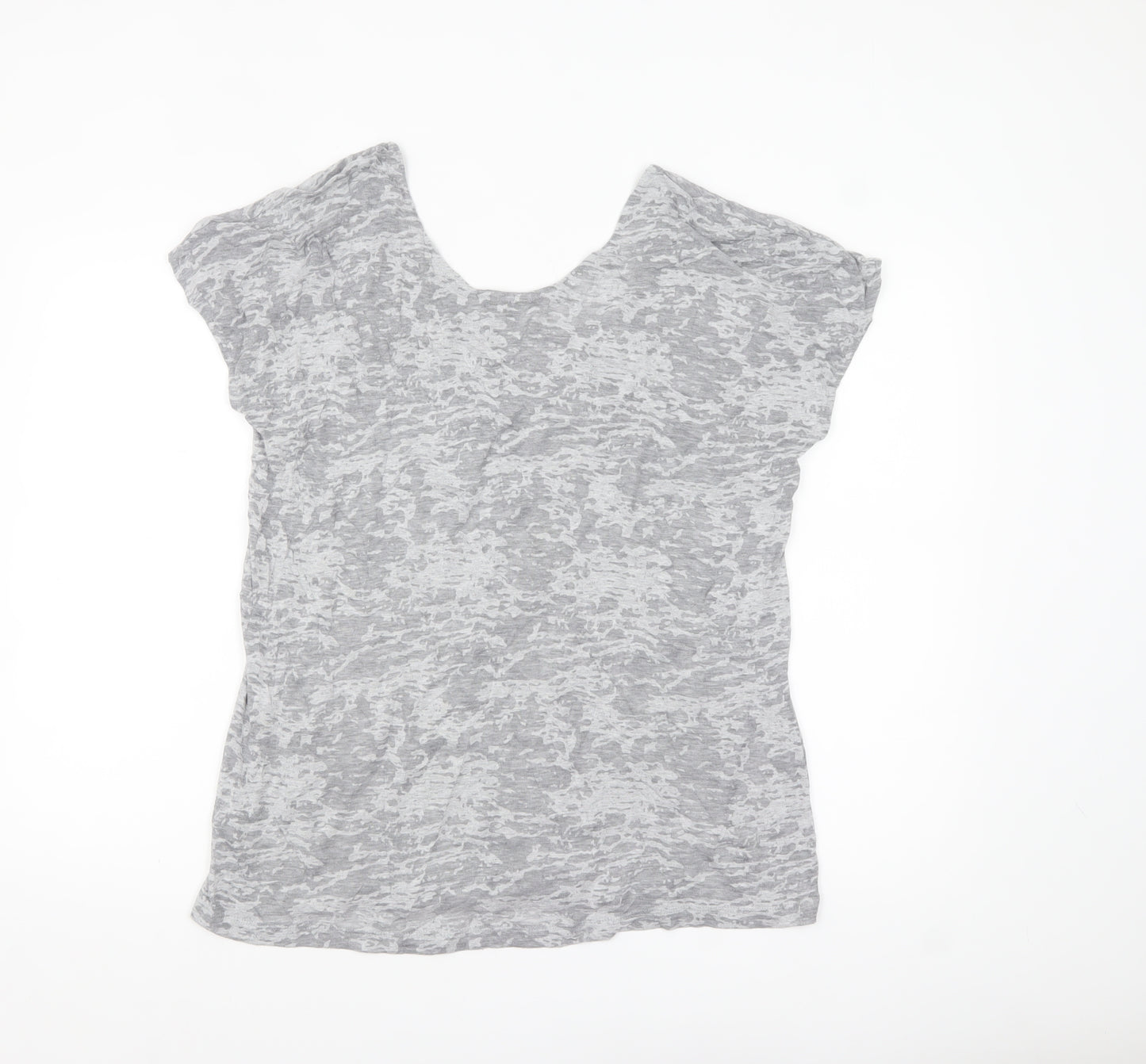 Marks and Spencer Women’s Grey Scoop Neck Studded T-Shirt Size 16