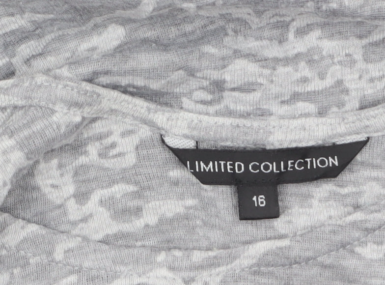 Marks and Spencer Women’s Grey Scoop Neck Studded T-Shirt Size 16