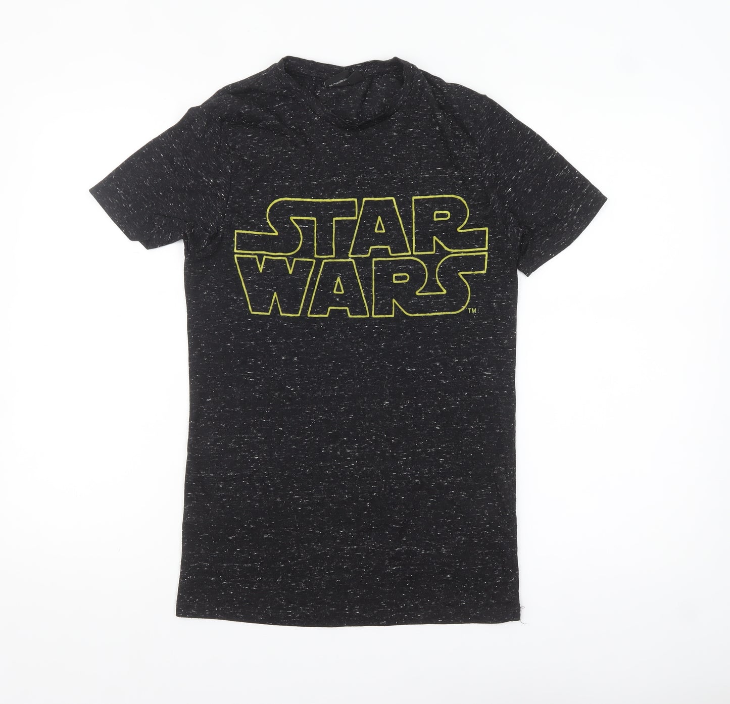 Star Wars Men's Black Graphic T-Shirt Small Movie Logo Short Sleeve