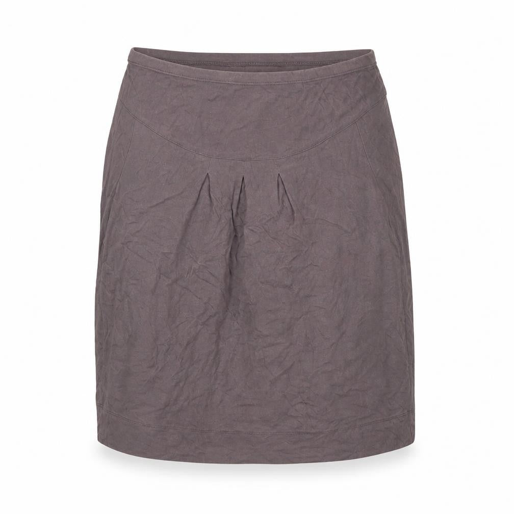 Front view of Soft Grey Women's Knee Length Pencil Skirt, size 10, Viscose Blend