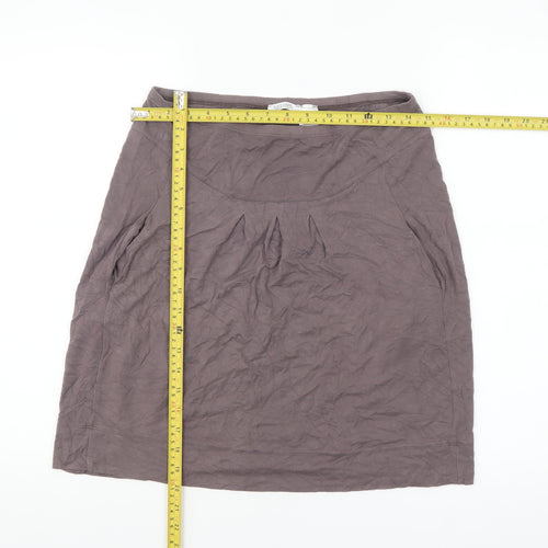 Soft Grey Women's Knee Length Pencil Skirt Size 10 Viscose Blend