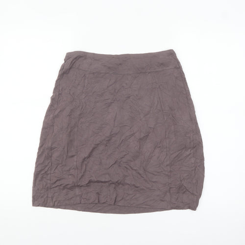 Soft Grey Women's Knee Length Pencil Skirt Size 10 Viscose Blend