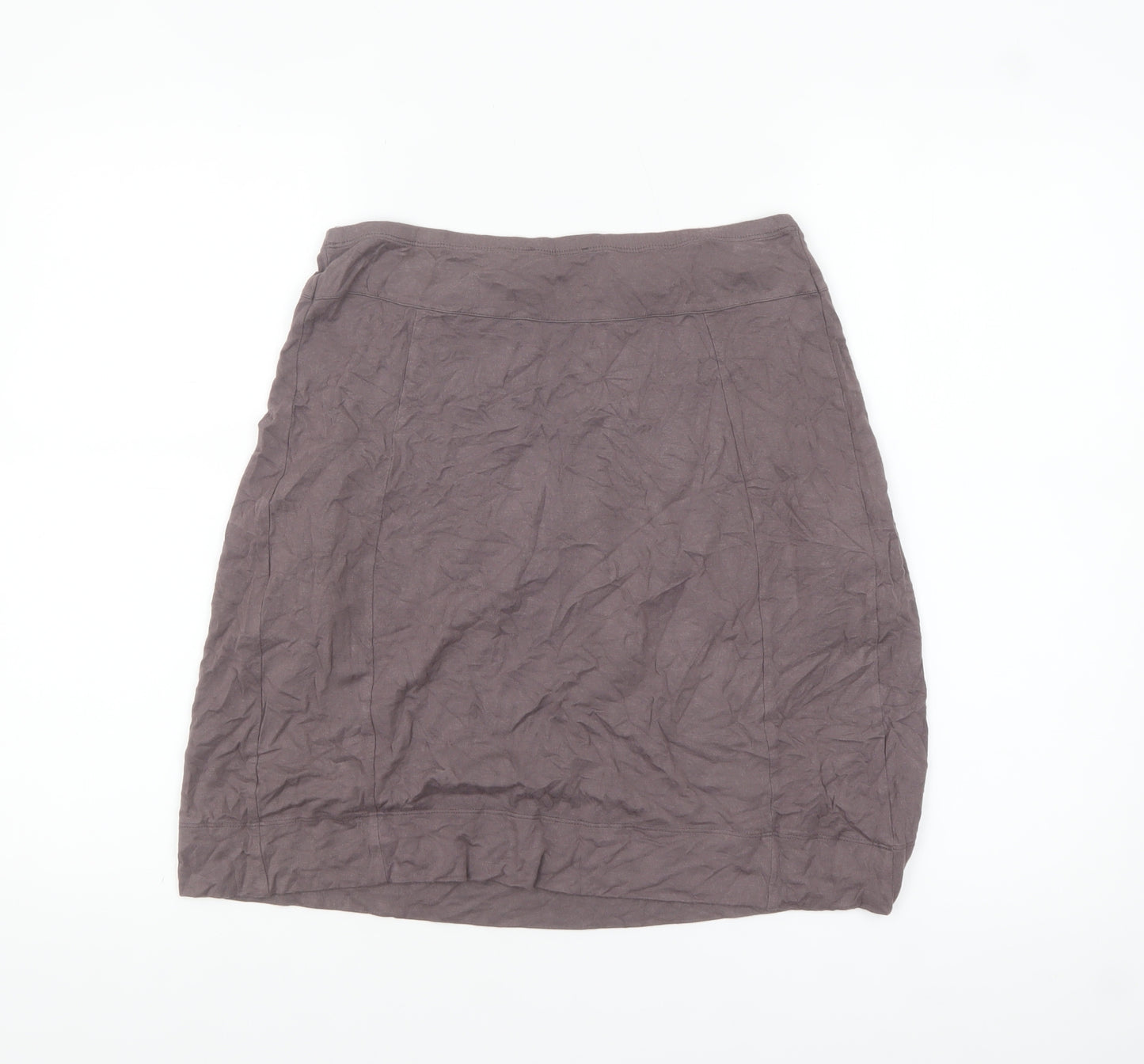 Soft Grey Women's Knee Length Pencil Skirt Size 10 Viscose Blend