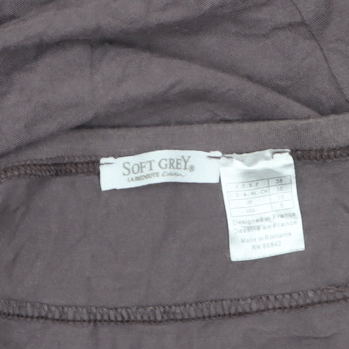 Soft Grey Women's Knee Length Pencil Skirt Size 10 Viscose Blend