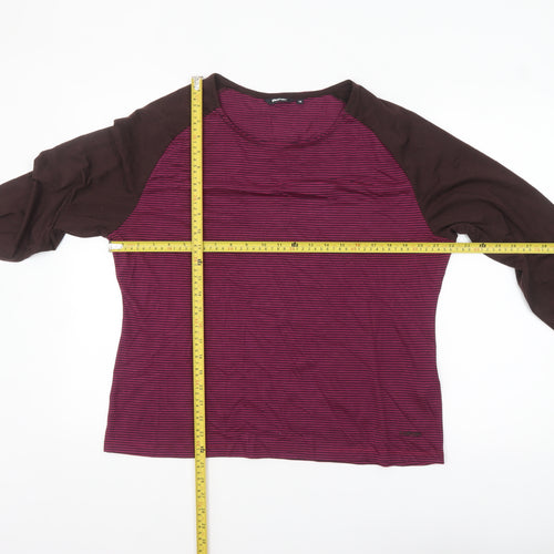 Rohan Womens Multicoloured Striped Long Sleeve Quick Dry T-Shirt Size 18