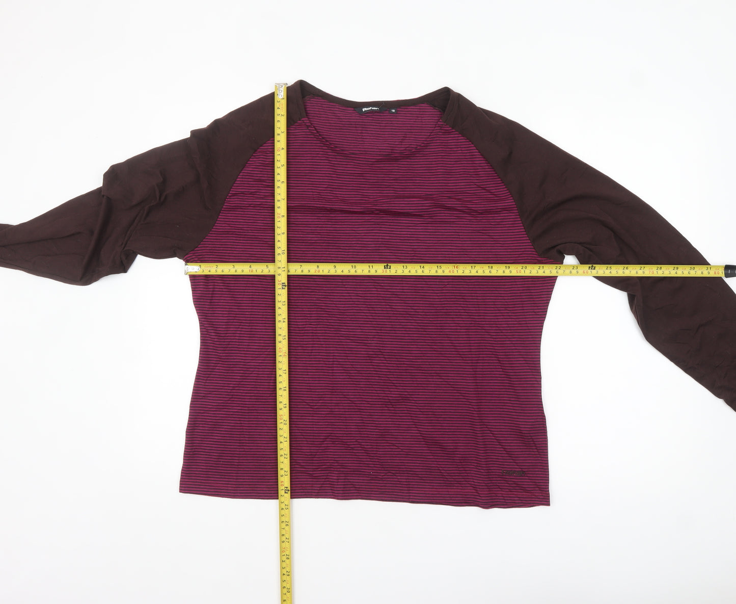 Rohan Womens Multicoloured Striped Long Sleeve Quick Dry T-Shirt Size 18