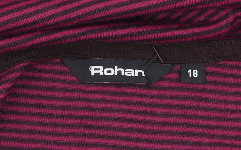 Rohan Womens Multicoloured Striped Long Sleeve Quick Dry T-Shirt Size 18