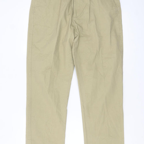 Samuel Windsor Men's Beige Chino Trousers 34R Regular Fit Cotton