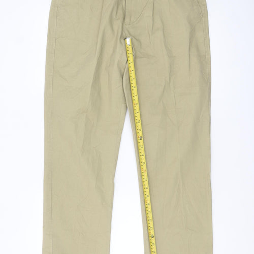 Samuel Windsor Men's Beige Chino Trousers 34R Regular Fit Cotton
