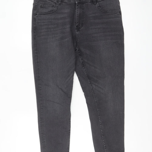 Marks and Spencer Women’s Grey Skinny Jeans Size 14 Short Denim