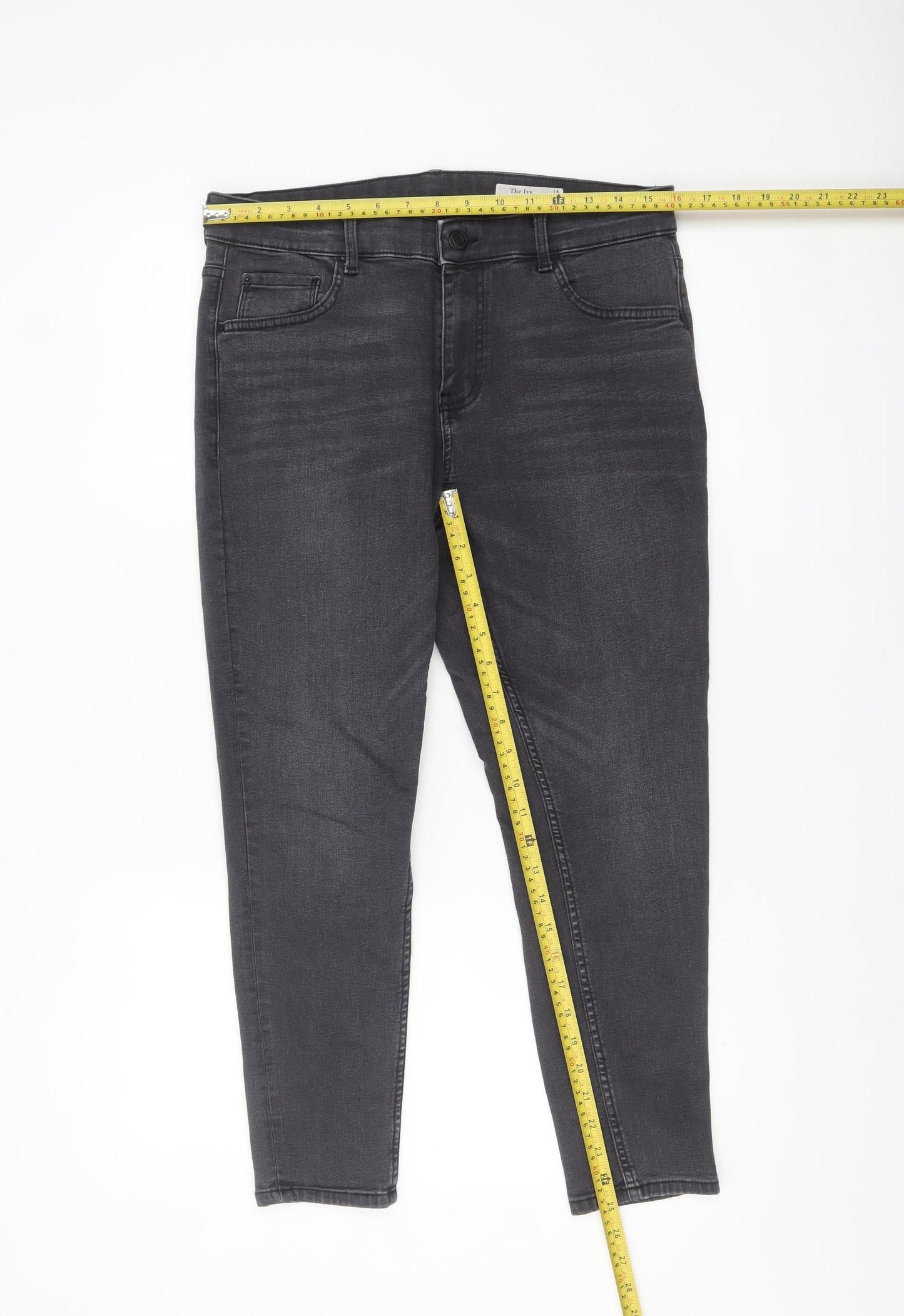Marks and Spencer Women’s Grey Skinny Jeans Size 14 Short Denim