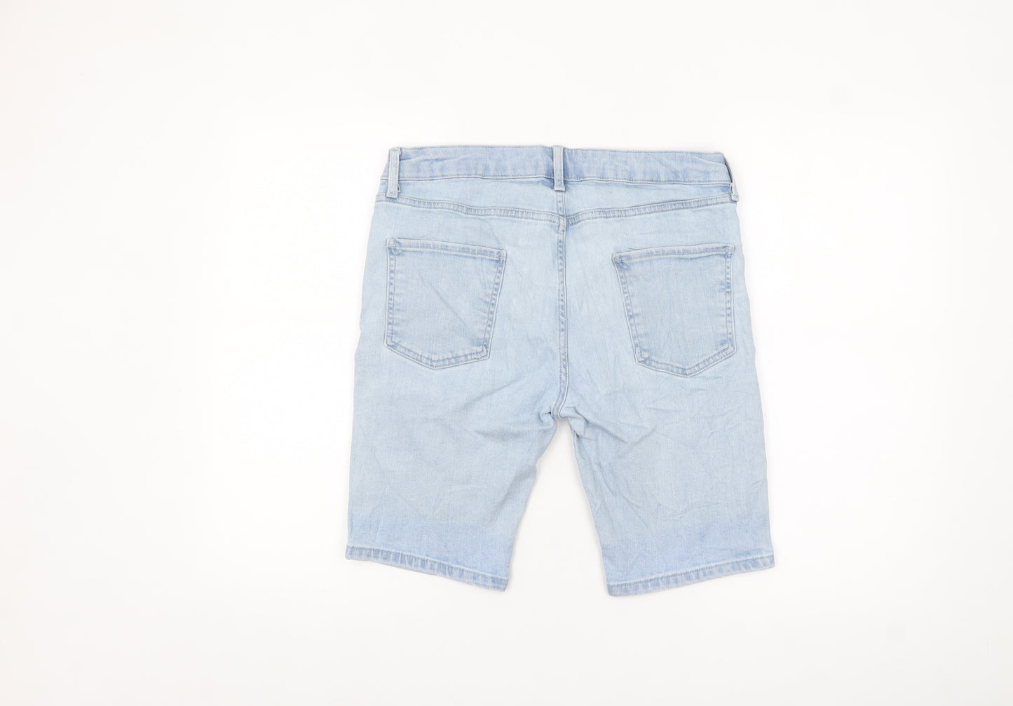 Topman Men’s Blue Light Wash Slim Denim Chino Shorts Size 30