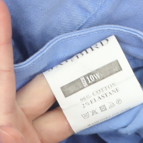 Jailbird Women's Blue Chino Shorts Size 10 Regular Cotton Blend