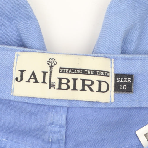 Jailbird Women's Blue Chino Shorts Size 10 Regular Cotton Blend