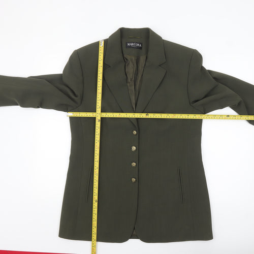 Marcona Women’s Green Wool Blend Single Breasted Blazer Size 12