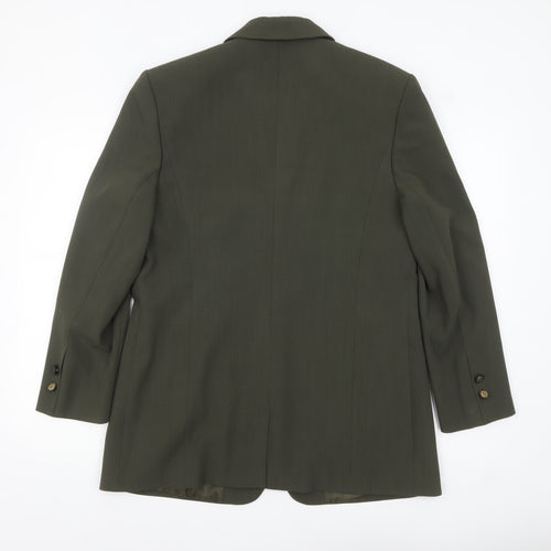 Marcona Women’s Green Wool Blend Single Breasted Blazer Size 12