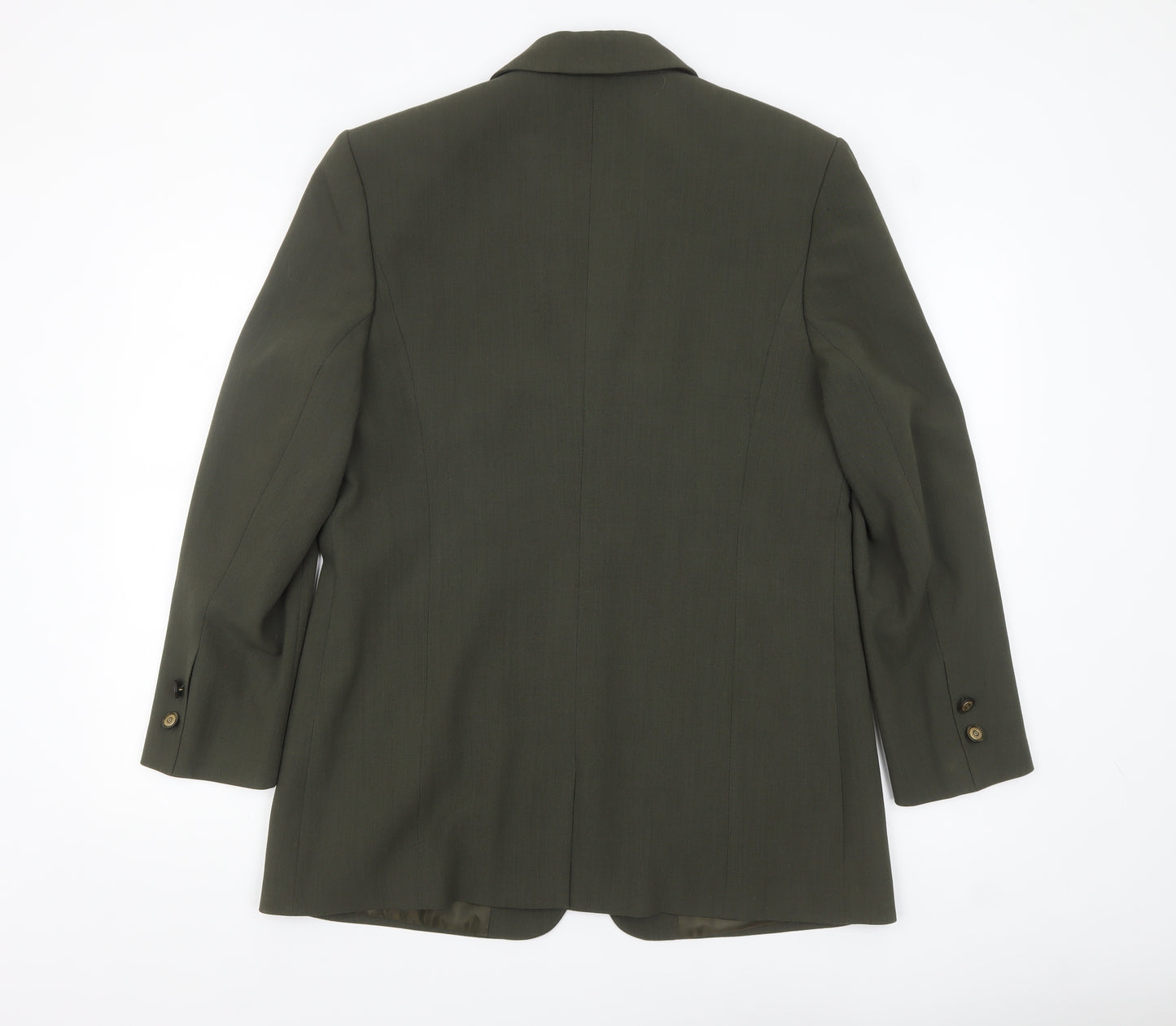 Marcona Women’s Green Wool Blend Single Breasted Blazer Size 12