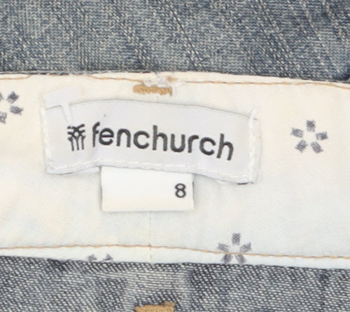 Fenchurch Women's Blue Denim Knee Length Pencil Skirt Size 8