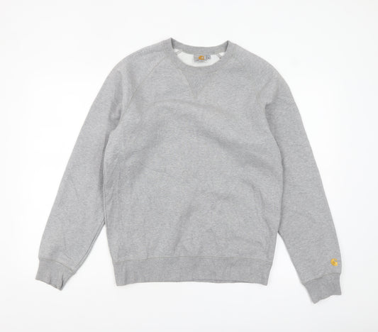 Carhartt Men’s Grey Crew Neck Pullover Sweatshirt Size S