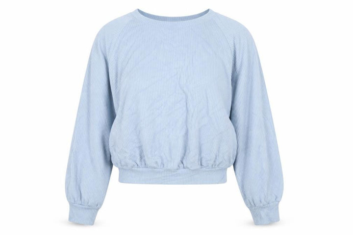 Hollister Women Blue Knit Long Sleeve Crew Neck Top Size M