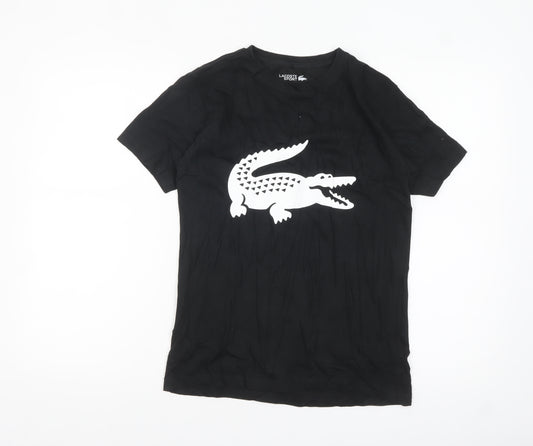Lacoste Boys Black Logo T-Shirt 14 Years Lacoste Sport Jersey Top
