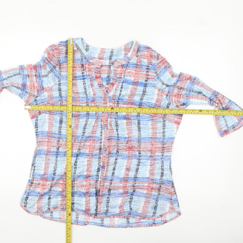 Marks and Spencer Women's Multicoloured Check Tunic Blouse UK 16